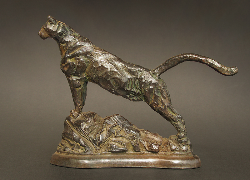 "Queen of the Mountain" Yellowstone mountain lion sculpture George Bumann