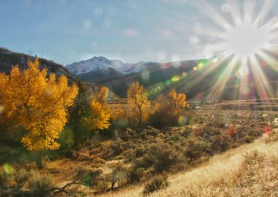 Sunset over Beattie Gulch, on the north border of Yellowstone National Park