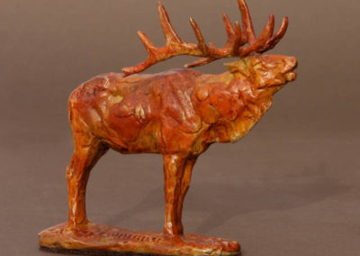 bull elk bronze wildlife sculpture George Bumann