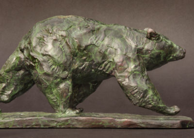 Black bear bronze wildlife sculpture George Bumann